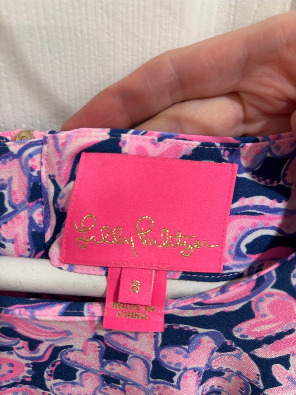 Lilly Pulitzer Pink & Navy Floral Mini Dress - Picture 3 of 6